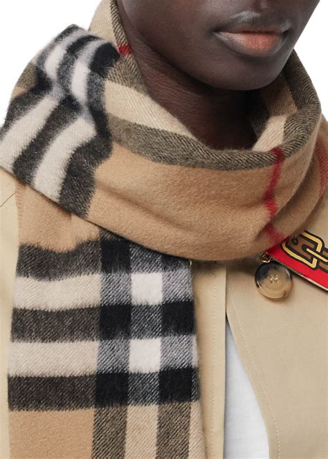 giant check burberry scarf|burberry cashmere scarf outlet.